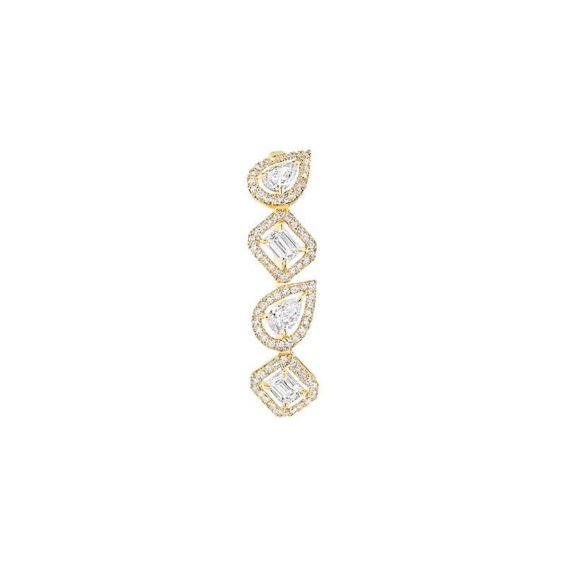 Boucle d'oreille clip lobe Messika My Twin en or jaune et diamants