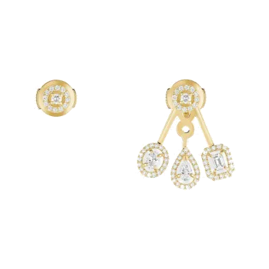Boucles d'oreilles Messika My Twin Trio en or jaune et diamants