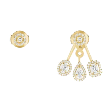 Boucles d'oreilles Messika My Twin Trio en or jaune et diamants
