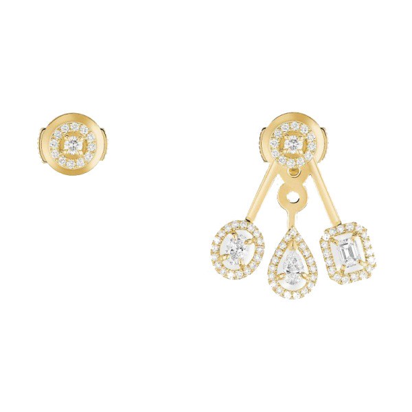 Boucles d'oreilles Messika My Twin Trio en or jaune et diamants