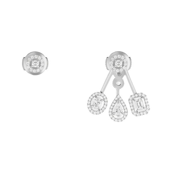 Boucles d'oreilles Messika My Twin Trio en or blanc et diamants