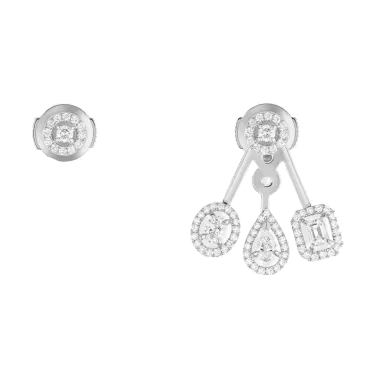 Boucles d'oreilles Messika My Twin Trio en or blanc et diamants