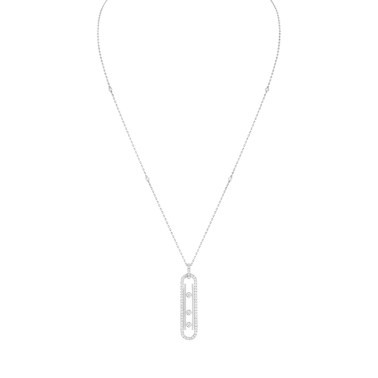 Collier Messika Move 10th petit modèle en or blanc et diamants