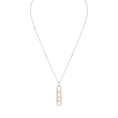 Collier Messika Move 10th petit modèle en or rose et diamants