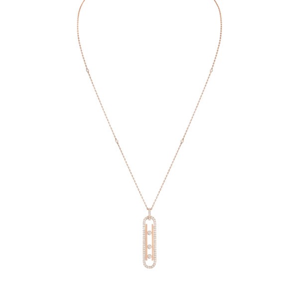 Collier Messika Move 10th petit modèle en or rose et diamants