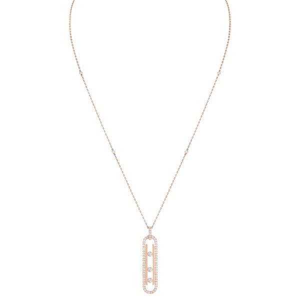 Collier Messika Move 10th petit modèle en or rose et diamants