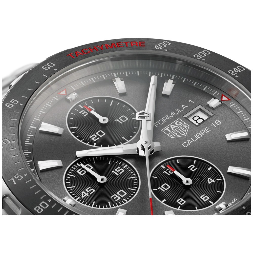 Montre TAG Heuer Formula 1 Calibre 16 cadran anthracite bracelet acier 44 mm