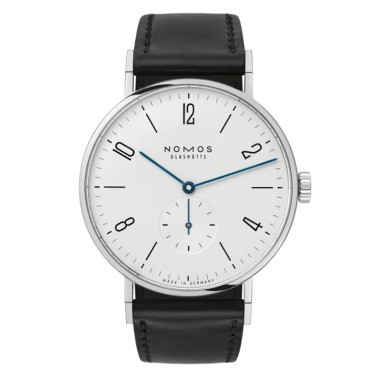  Montre NOMOS Tangente 38 mécanique bracelet cuir noir 37,5 