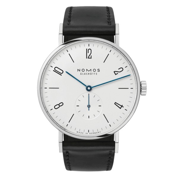  Montre NOMOS Tangente 38 mécanique bracelet cuir noir 37,5 