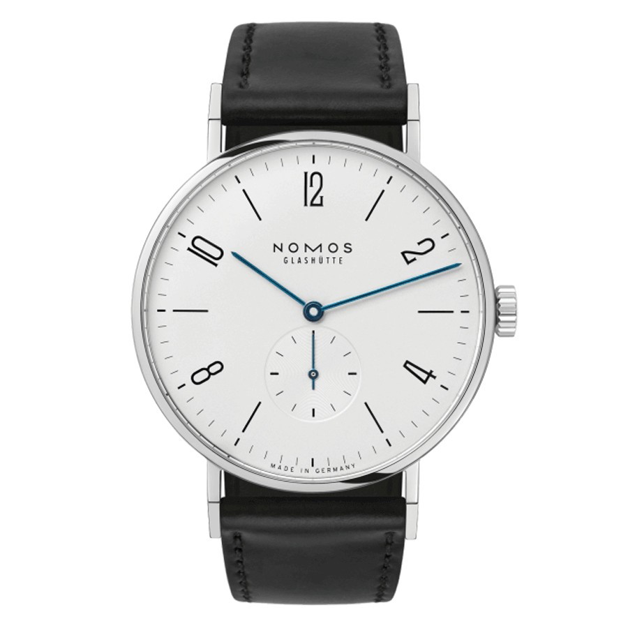  Montre NOMOS Tangente 38 mécanique fond saphir bracelet cuir noir 37,5 