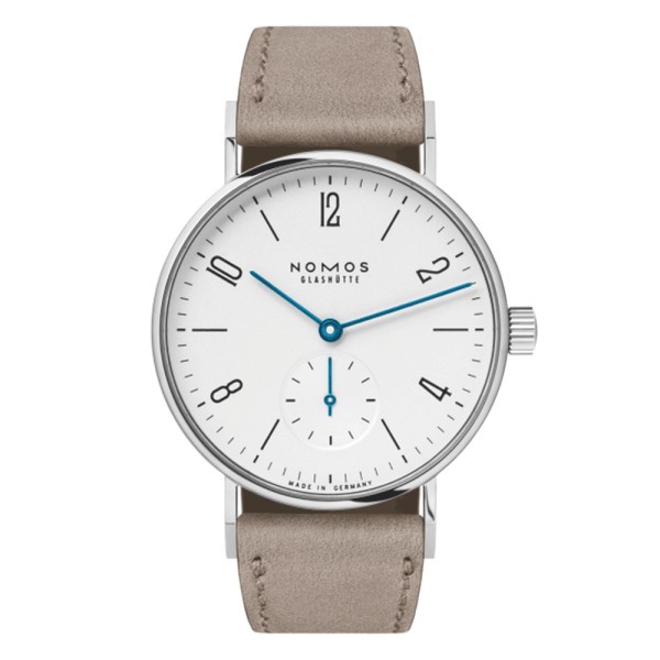  Montre NOMOS Tangente 33 mécanique bracelet cuir beige 32,8 