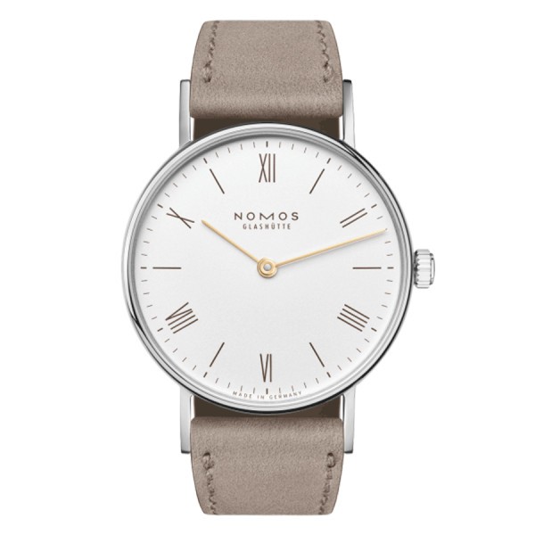  Montre NOMOS Ludwig 33 Duo mécanique bracelet cuir beige 32,8 