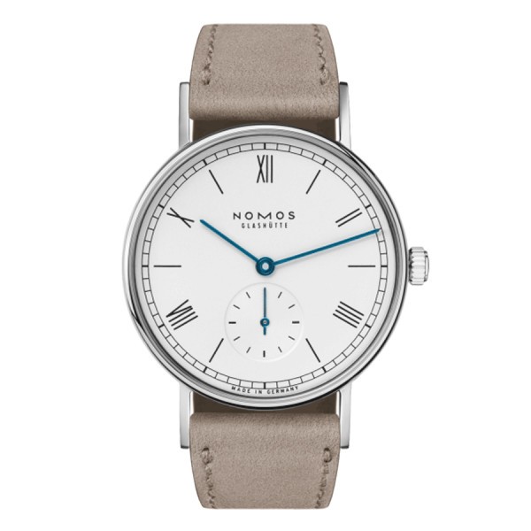  Montre NOMOS Ludwig 33 mécanique bracelet cuir beige 32,8 