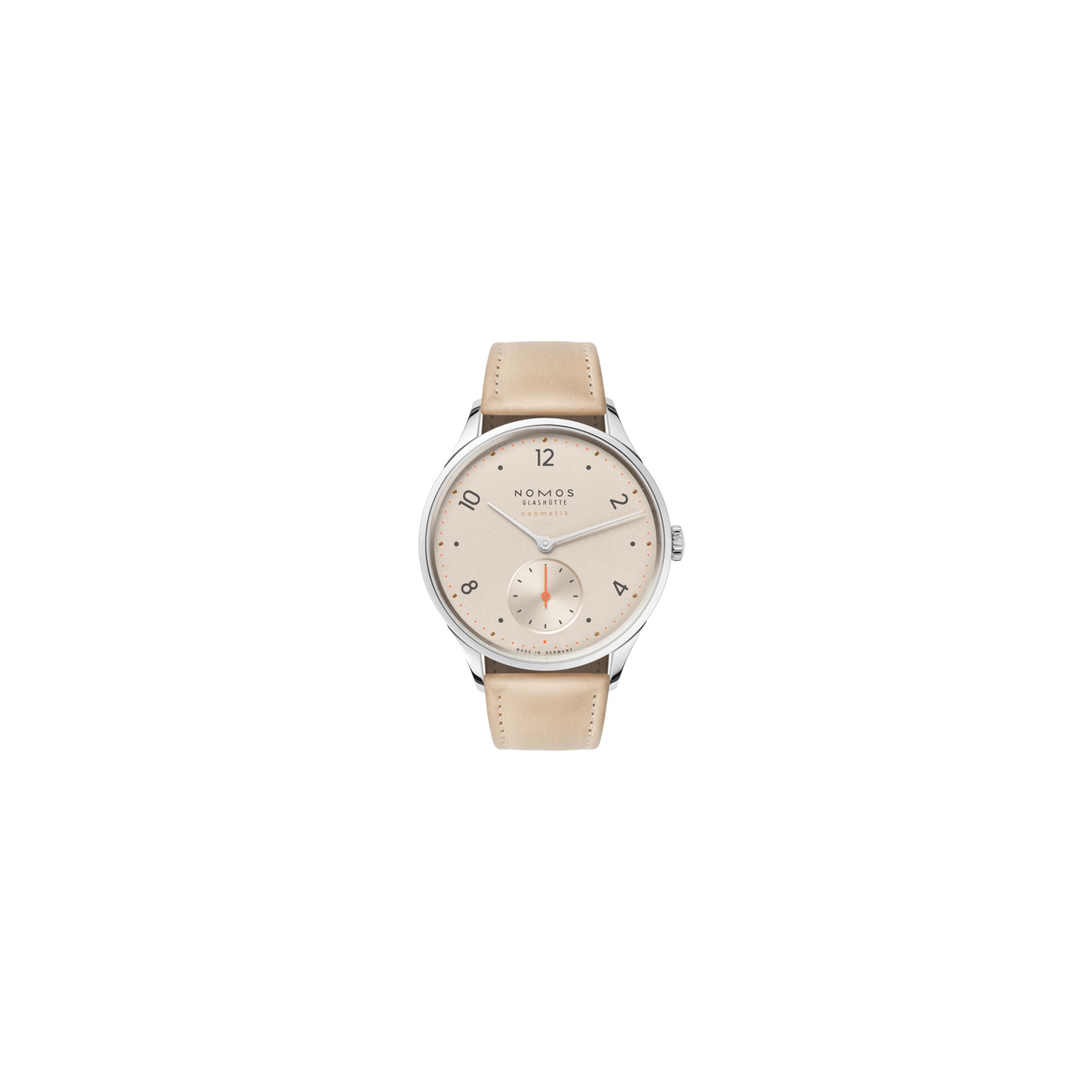 Nomos Minimatik automatic watch with champagne dial 1204 Lepage