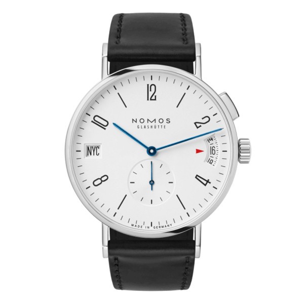  Montre NOMOS Tangomat GMT automatique fond saphir bracelet cuir véritable noir 40 