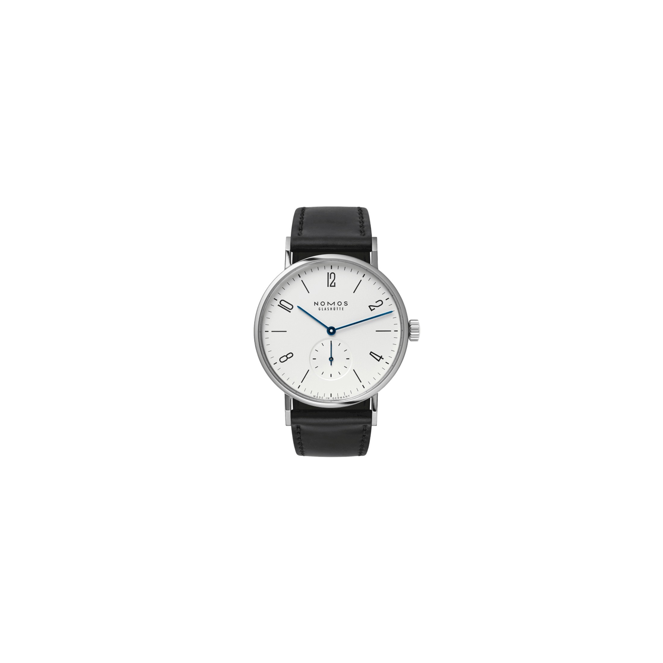 Nomos Tangomat automatic watch black leather strap 641 Lepage