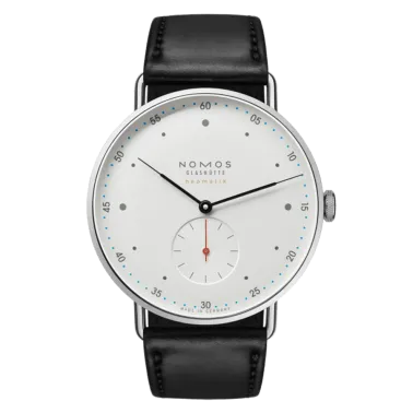  Montre NOMOS Metro Neomatik 39 automatique bracelet cuir noir cousu main 38,5 