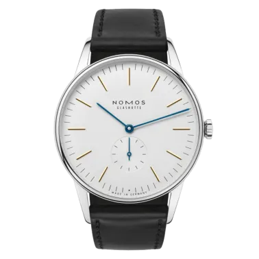  Montre NOMOS Orion 38 mécanique fond saphir bracelet cuir véritable noir 38 