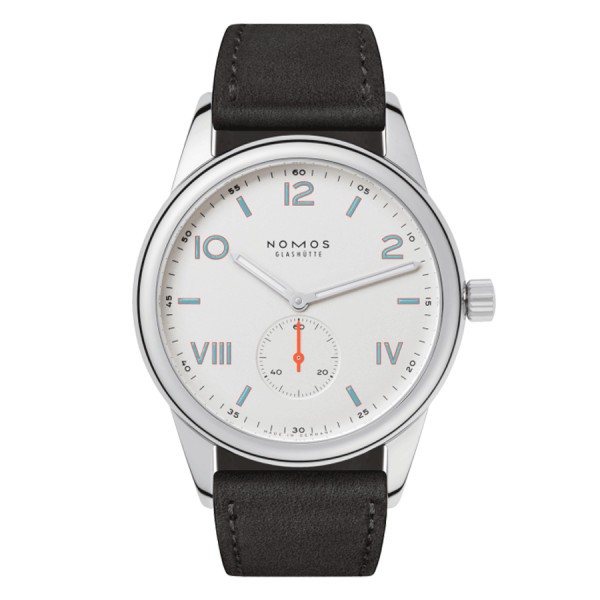  Montre NOMOS Club Campus 38 mécanique bracelet cuir anthracite 38,5 