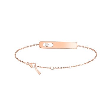 Bracelet Messika My First Diamond en or rose et diamant
