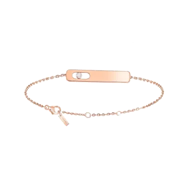 Bracelet Messika My First Diamond en or rose et diamant