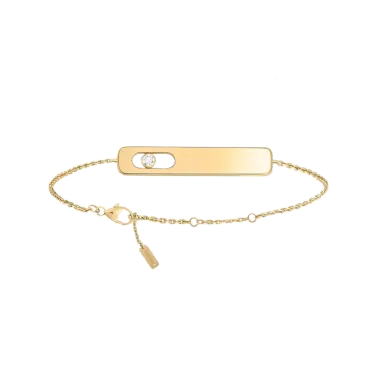 Bracelet Messika My First Diamond grand modèle en or jaune et diamant