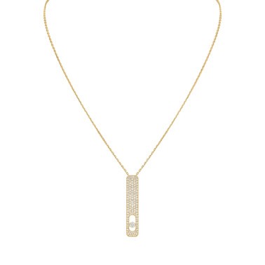 Collier Messika My First Diamond Pavé grand modèle en or jaune et diamants