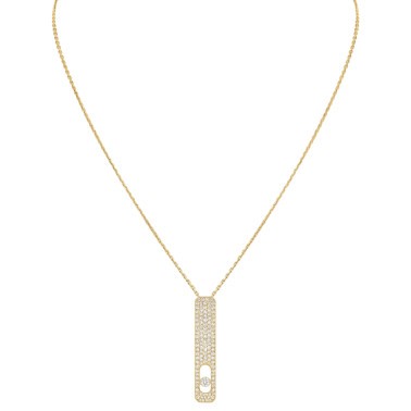 Collier Messika My First Diamond Pavé grand modèle en or jaune et diamants