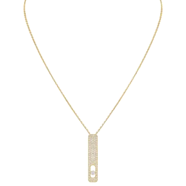 Collier Messika My First Diamond Pavé grand modèle en or jaune et diamants