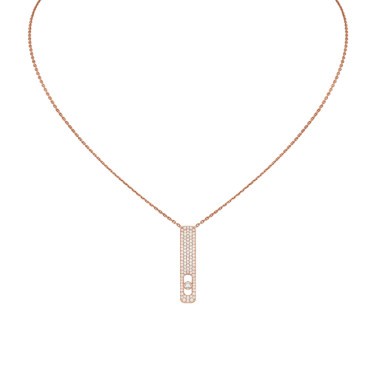 Collier Messika My First Diamond Pavé en or rose et diamants