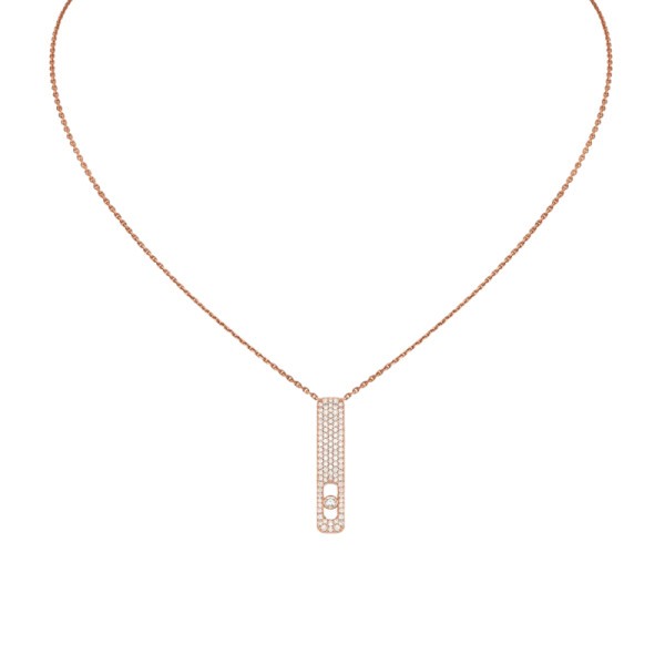 Collier Messika My First Diamond Pavé en or rose et diamants