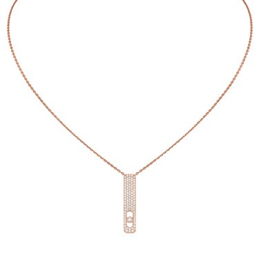 Collier Messika My First Diamond Pavé en or rose et diamants
