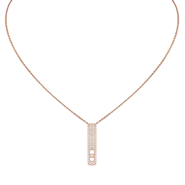 Collier Messika My First Diamond Pavé en or rose et diamants
