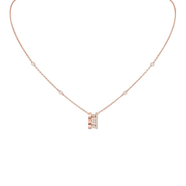 Collier Messika Move Romane en or rose et diamants