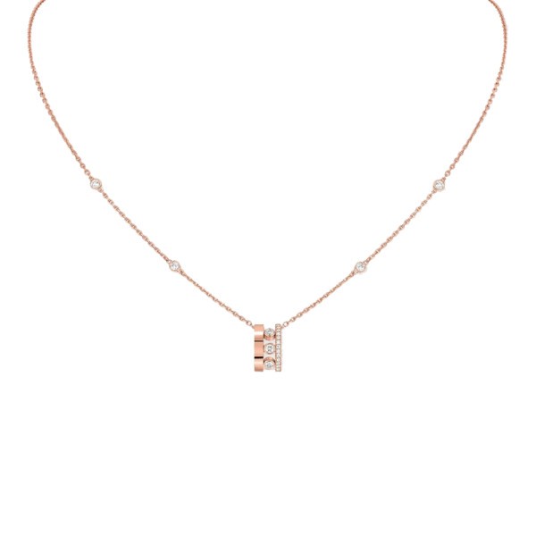 Collier Messika Move Romane en or rose et diamants