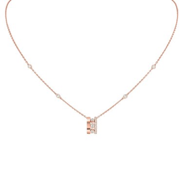 Collier Messika Move Romane en or rose et diamants
