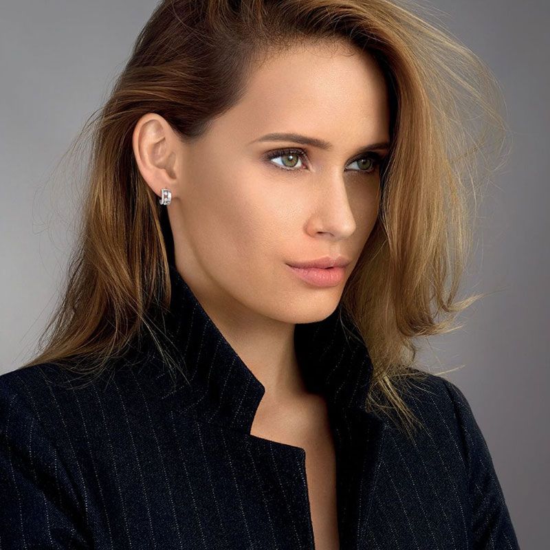 Mini créoles Messika Move Romane en or rose et diamants