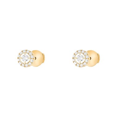 Boucles d'oreilles Messika Joy en or jaune et diamants 0,15 carat