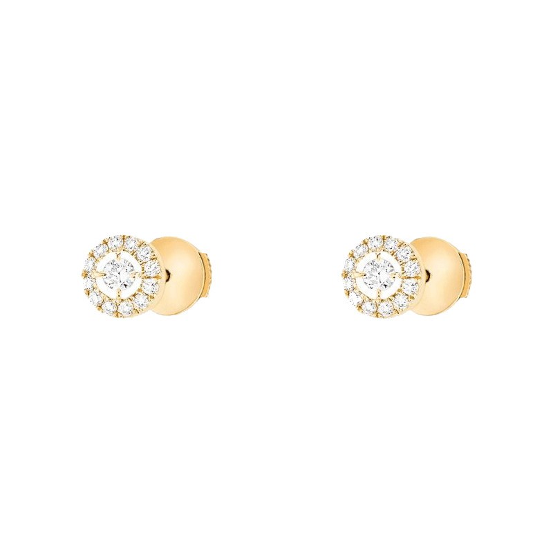 Boucles d'oreilles Messika Joy en or jaune et diamants 0,15 carat