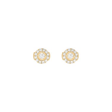 Boucles d'oreilles Messika Joy en or jaune et diamants 0,15 carat
