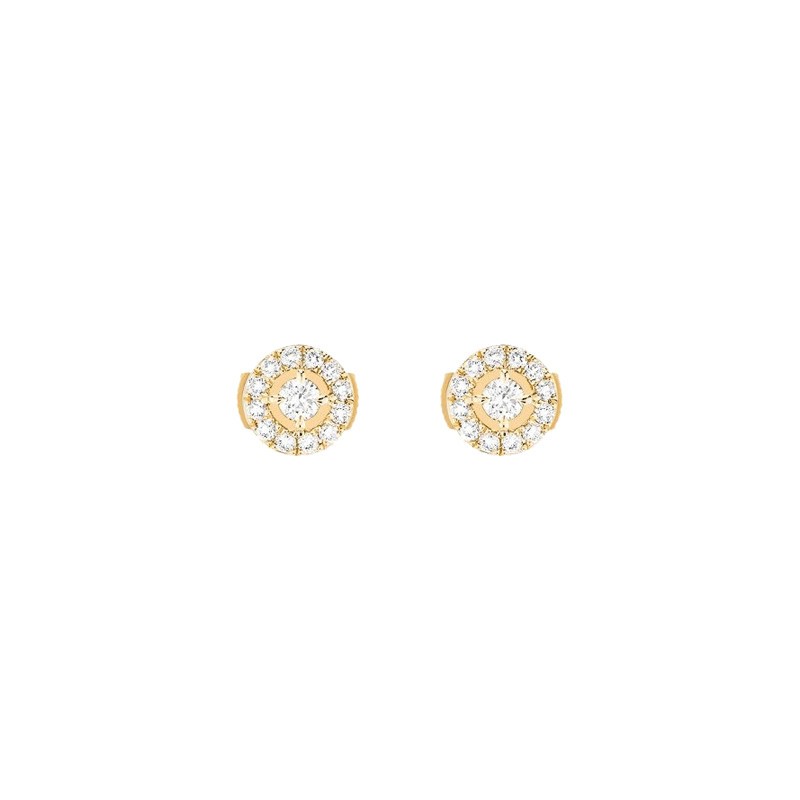 Boucles d'oreilles Messika Joy en or jaune et diamants 0,15 carat