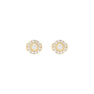 Boucles d'oreilles Messika Joy en or jaune et diamants 0,15 carat
