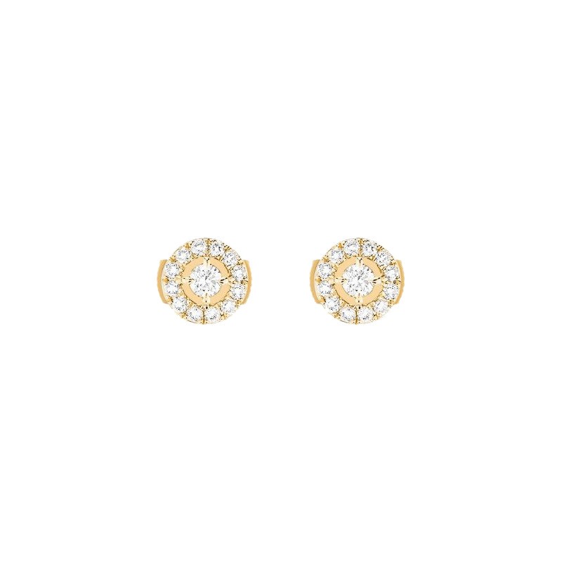 Boucles d'oreilles Messika Joy en or jaune et diamants 0,15 carat