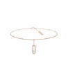 Bracelet de cheville Messika Move Uno Pavé en or rose et diamants