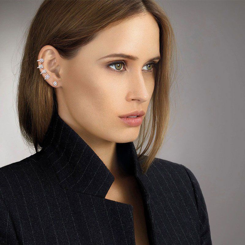 Boucles d'oreilles Messika My Twin multiformes en or rose et diamants