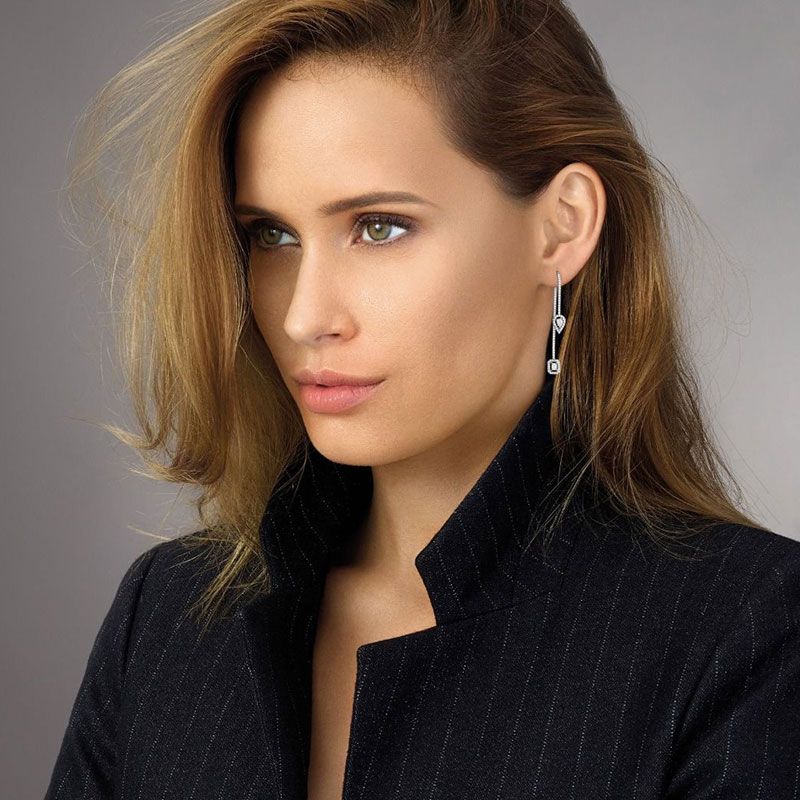 Boucles d'oreilles Messika My Twin Pendantes en or jaune et diamants