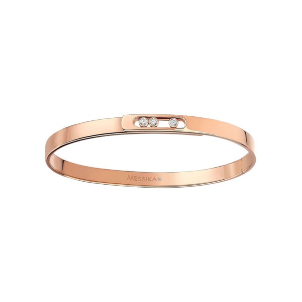 Bangle Messika Move Noa petit modèle en or rose et diamants