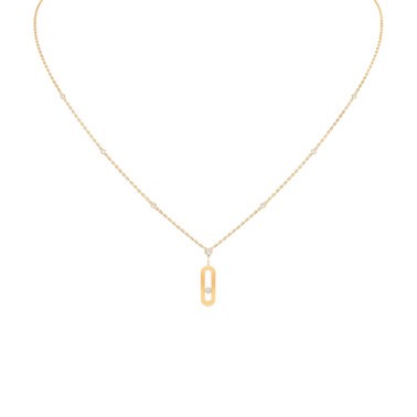 Collier Long Messika Move Uno en or jaune et diamants
