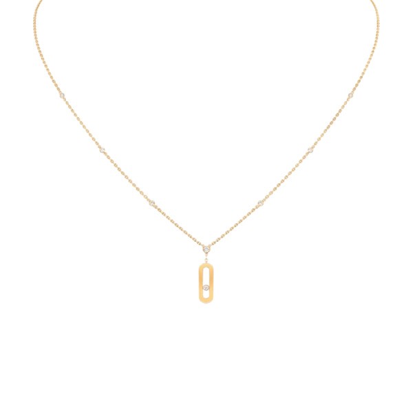 Collier Long Messika Move Uno en or jaune et diamants