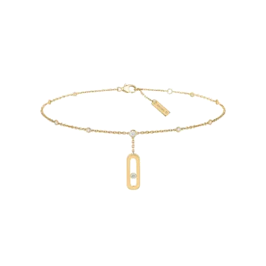 Bracelet de cheville Messika Move Uno en or jaune et diamants
